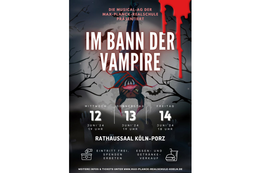 Plakat Tanz der Vampire Rathaussahl Porz 2024